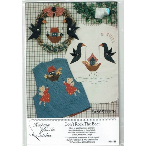 Keeping You in Stitches Don't Rock the Boat Vest Shirt Designs Misses S-XL - Picture 1 of 1